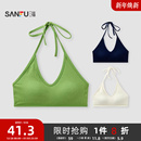 内搭外穿内衣女 辣妹休闲修身 三福大U领挂脖带杯背心吊带时尚 美式