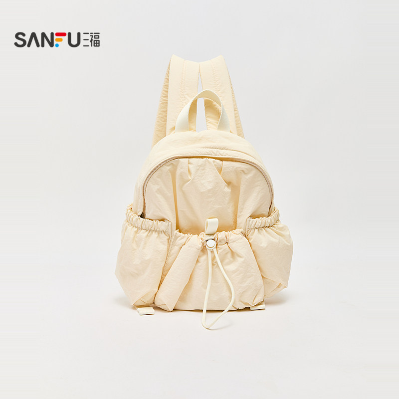 三福背包秋季学院运动风泡泡云朵抽绳束口双肩包女包506825,箱包皮具/热销女包/男包,双肩背包,淘宝优惠券,粉丝福利购,淘宝优惠卷