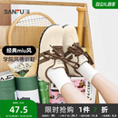 三福低帮板鞋女春季学院运动风大头德训鞋薄底时尚女鞋838557