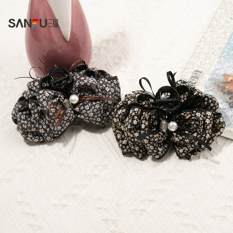 三福碎花多层爪夹单个 清新优雅可爱发饰配饰发夹鲨鱼夹853090,饰品/流行首饰/时尚饰品新,发饰,淘宝优惠券,粉丝福利购,淘宝优惠卷