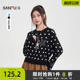 上衣女装 三福毛衣开衫 星星图案波点复古时尚 冬季 514483 女2025新款