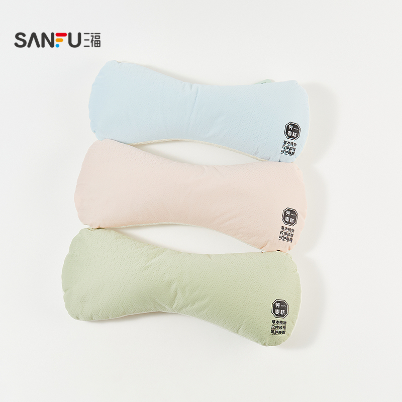 三福荞麦功能枕颈枕 自然舒适舒缓肩颈睡眠枕头毛绒抱枕510780