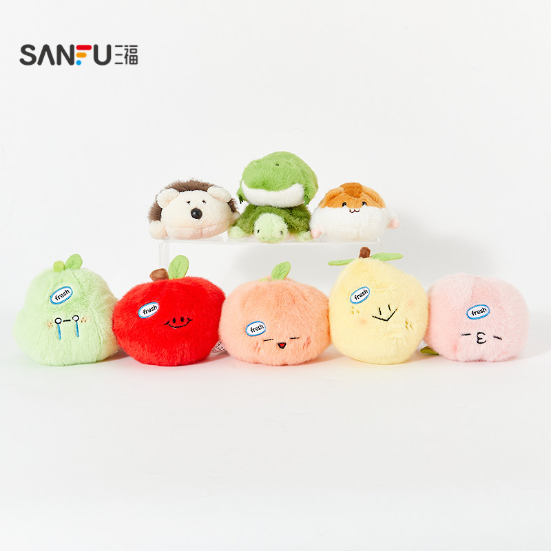 三福迷你掌中宝趴趴崽公仔 可爱创意潮流毛绒玩具玩偶517205