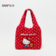 三福包包hellokitty波点豹纹帆布袋三丽鸥手提袋可爱包包女841500