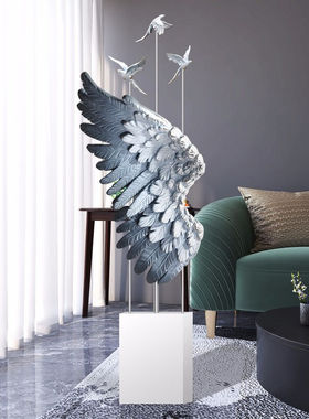 映森北欧翅膀客厅摆件大型落地创意电视柜旁边玄关装饰品乔迁新居