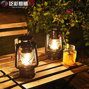 泛彩复古露营灯马灯帐篷野营户外充电氛围野外照明挂式太阳能超长