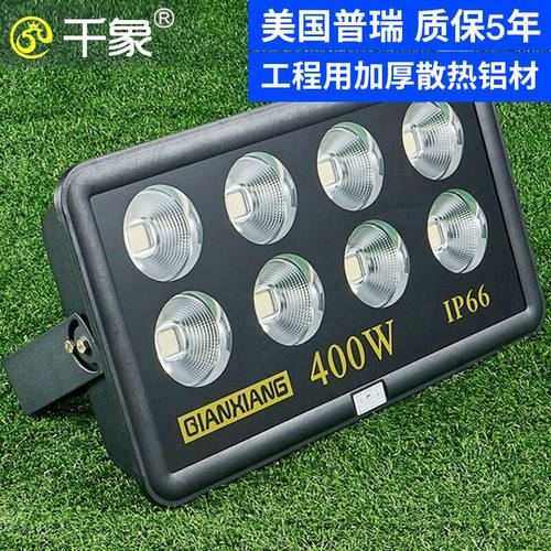 千象led投光灯蓝球场广场建筑工地塔吊户外防水照明灯400W（普瑞