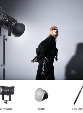 YONGEER200W直播间补光摄影打光灯室内拍照常亮柔光灯XL200D单灯(