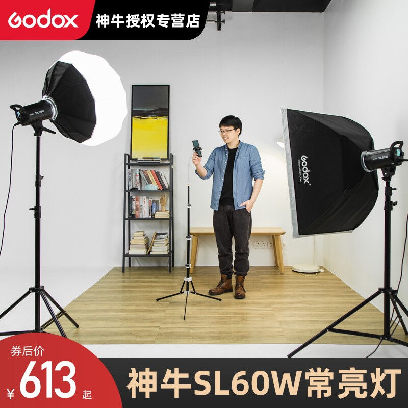 神牛（Godox）SL60W直播补光灯LED摄影灯套装打光灯视频拍照美颜