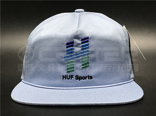 HUF 男女款 帽子棒球帽 浅蓝色 美国滑板品牌 平沿帽 六片帽