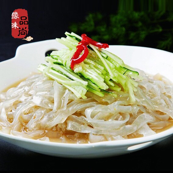 河南特产同盛纯绿豆粉皮丝 干凉皮凉拌炖肉火锅500g包邮图片