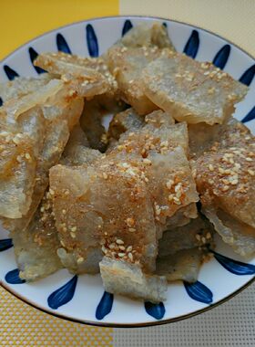 正宗河南特产安阳李记皮渣350g/盒红薯粉条煎炸上烩菜虾米味姜蒜