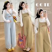 春装 春季 背带裤 宽松可调节休闲孕妈高级感穿搭套装 2026新款 孕妇装