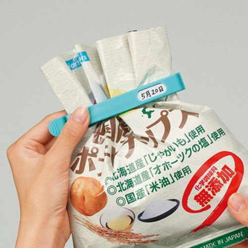 彩色日期封口夹茶叶防潮密封夹辅食物奶粉零食品袋夹子保鲜塑封夹