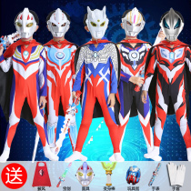 奥特曼衣服男童装儿童赛罗连体紧身衣套装欧布 捷德衣服童装套装