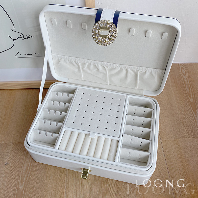 다층 대용량 보석 상자 유럽 스타일의 하이 엔드 럭셔리 귀걸이 귀걸이 목걸이 귀 보석 보관 상자 보석 디스플레이