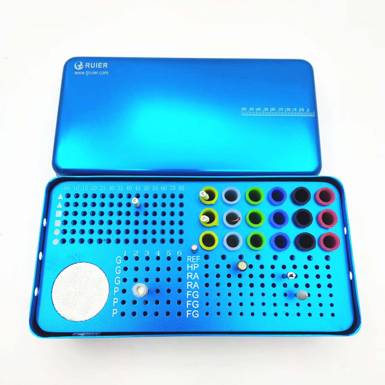 牙科多功能大号加厚实心消毒盒车针根管锉扩大针牙胶尖放置大盒