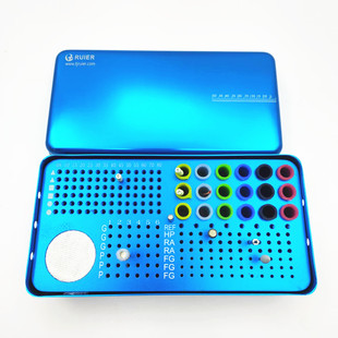 牙科多功能大号加厚实心消毒盒车针根管锉扩大针牙胶尖放置大盒