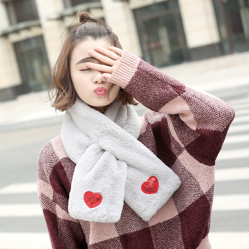 scarf winter Korean Edition lovely Rabbit Plush scarf student Versatile leather and fur Collar thickening Maomao Collarin the Accessories/Leather belt/Hat/Muffler , Muffler/Scarves/Shawl  category - from Buy2taobao.com to provide professional Taobao agent buy service