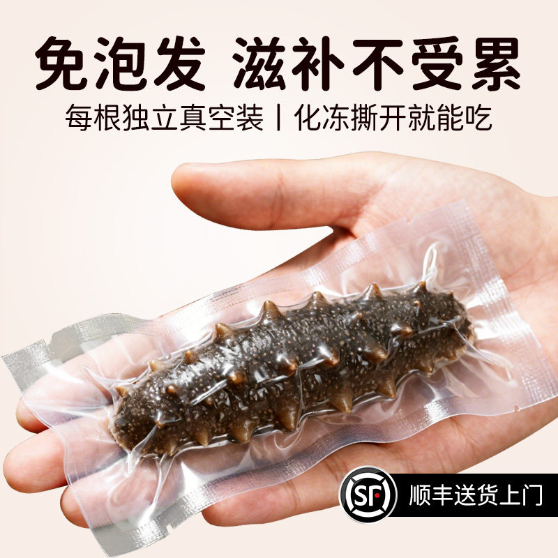 张珍记即食海参孕妇补品礼盒冷冻鲜活海鲜独立真空装野生大连辽参