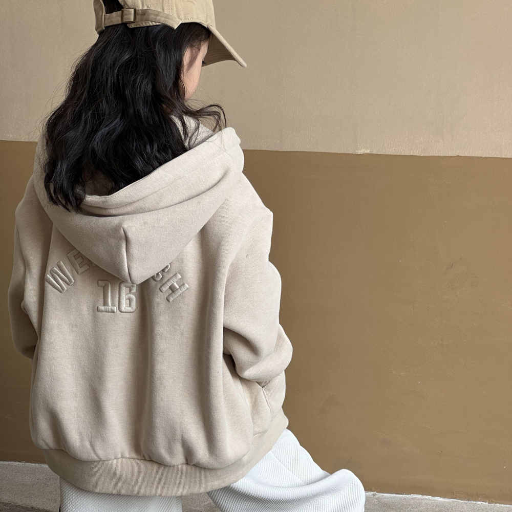 女童加绒外套秋冬2025新款儿童秋冬装洋气加厚摇粒绒连帽冬季卫衣