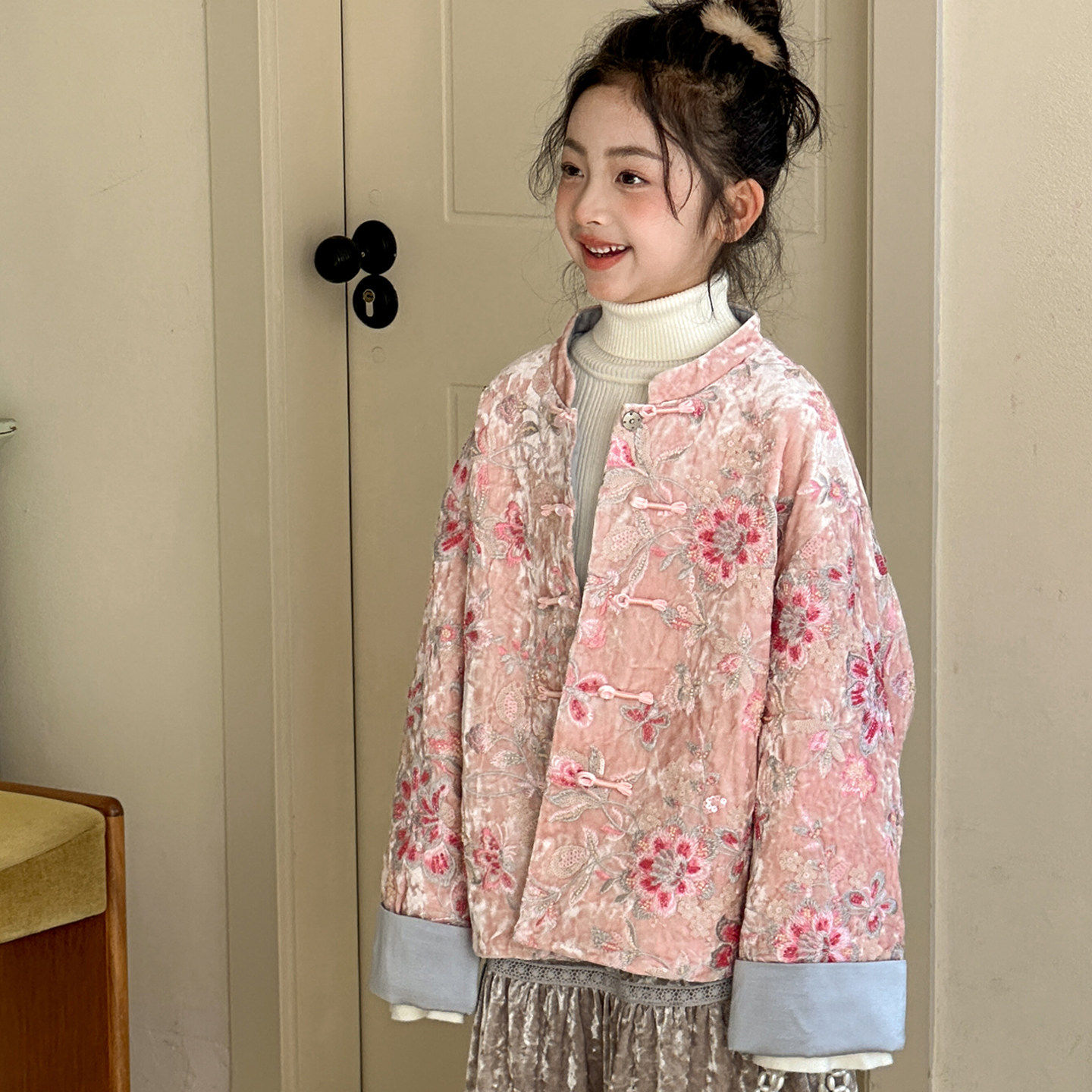 女童新中式国风棉服外套保暖女大童冬装儿童加厚超好看冬季棉衣,童装/婴儿装/亲子装,棉袄/棉服,淘宝优惠券,粉丝福利购,淘宝优惠卷