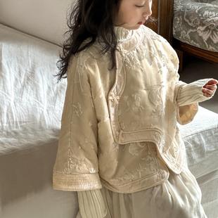 女大童棉袄校服神器 儿童国风保暖外套金丝绒冬装 女童棉服冬季 新款