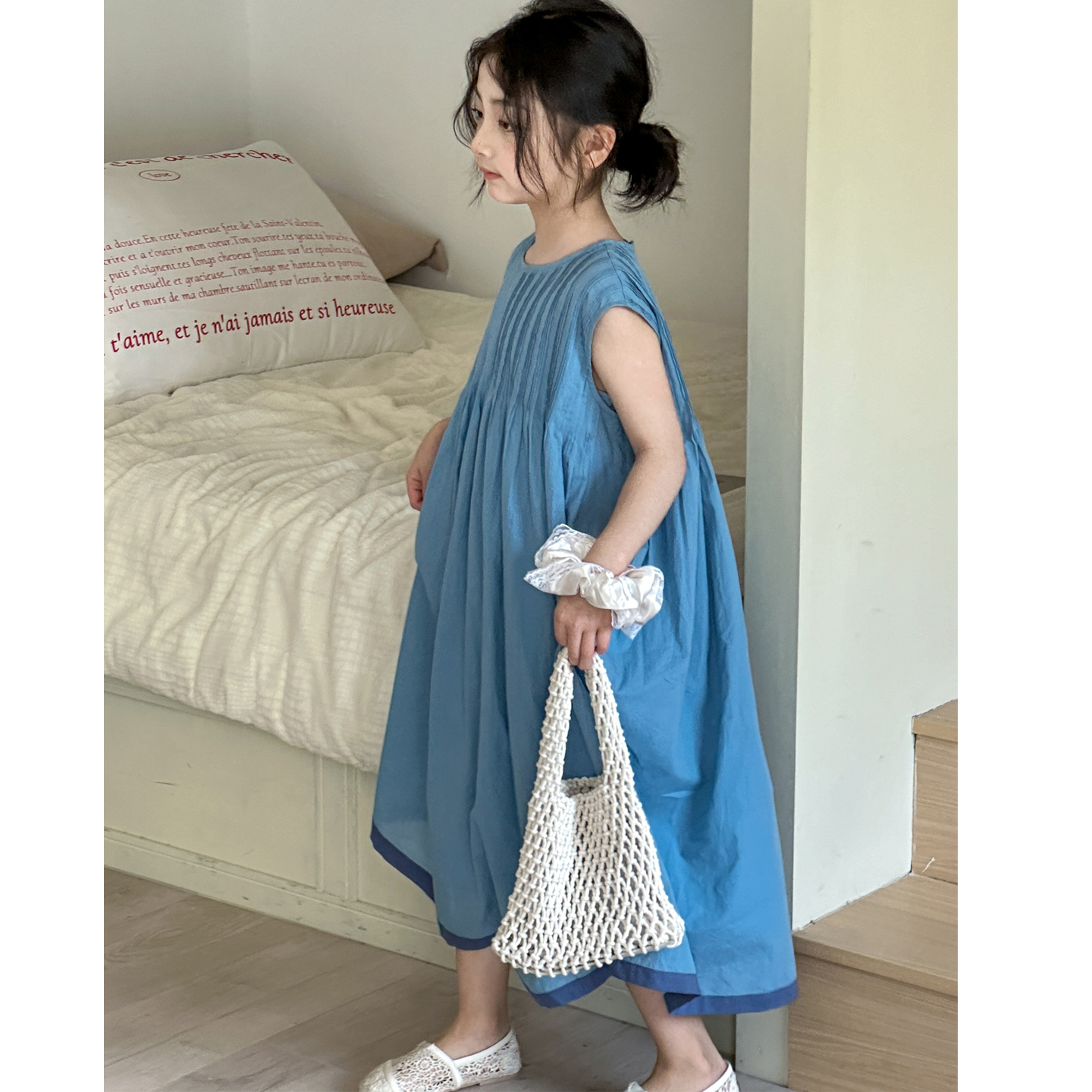 女童无袖连衣裙2025夏季新款大童绝美公主裙洋气超好看女孩背心裙