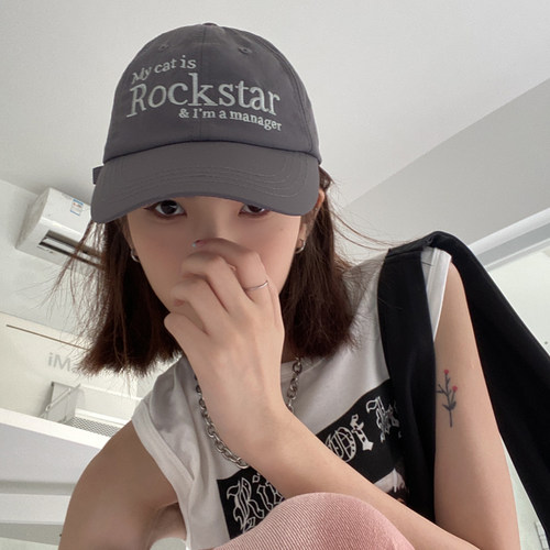 mycatisrockstar棒球帽韩版女