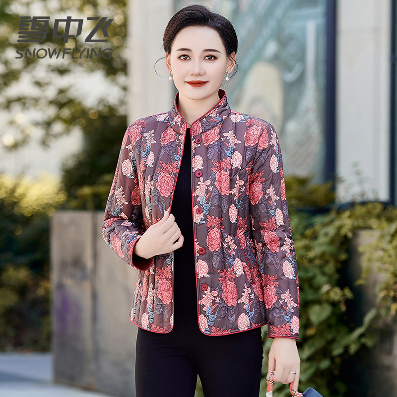 雪中飞女款羽绒服内胆2024冬季新款中老年老人妈妈保暖厚棉袄外套