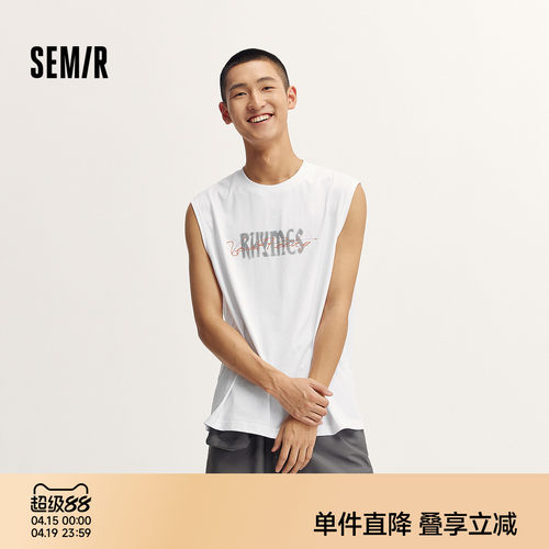 森马运动坎肩无袖t恤宽肩背心男