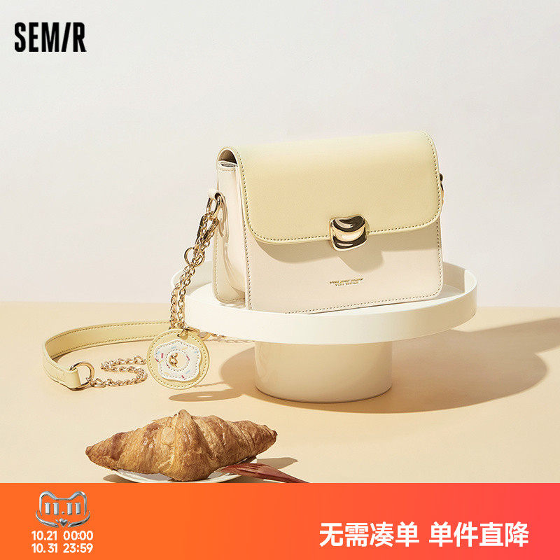 森马包包小方包女夏流行豆腐包温柔甜甜圈单肩包甜美小清新斜挎包