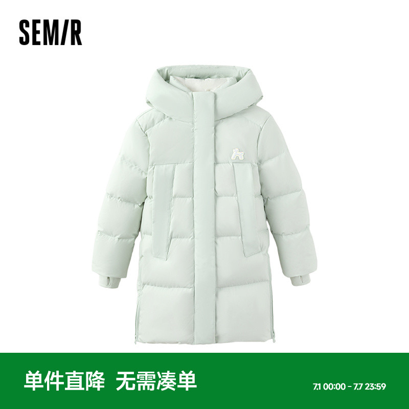 中长款连帽羽绒服，防水防油防污