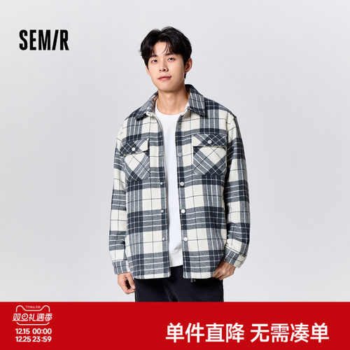 衬衫式翻领 毛呢外套 时尚复古