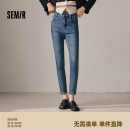 显腿长韩版 森马牛仔裤 抓绒长裤 小个子显瘦冬保暖修身 女高腰小脚裤