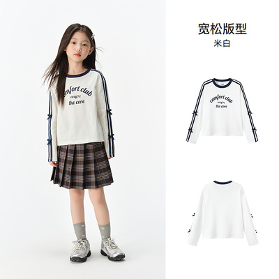 森马儿童短袖T恤2025夏季新款舒适宽松印花女童装设计感上衣小众 — 5