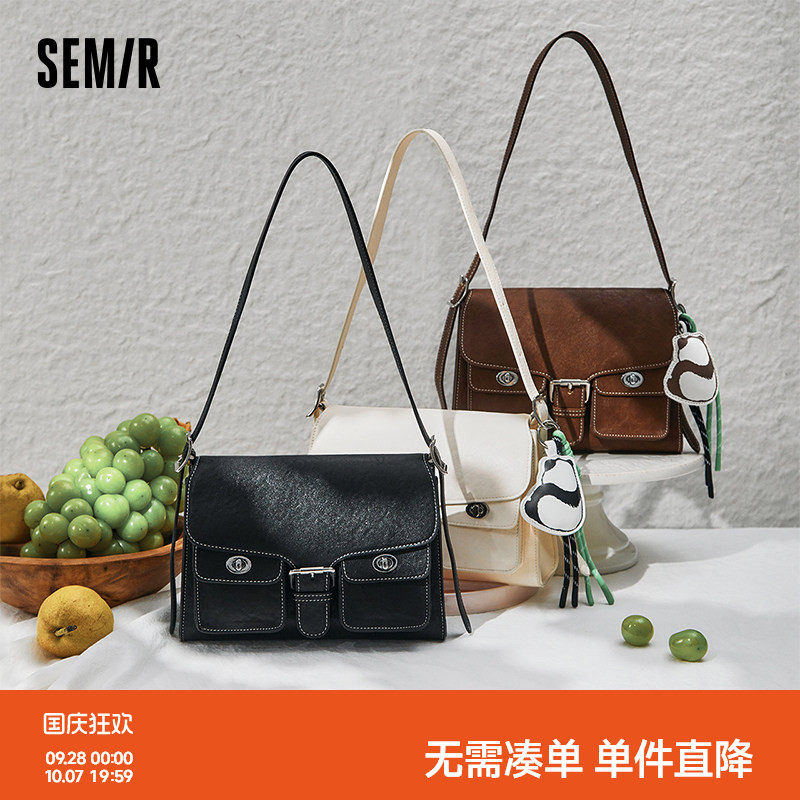 森马包包女剑桥包复古工装