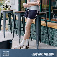 森马家居服女纯棉短裤运动裤夏季宽松睡裤家居裤子复古撞色休闲裤