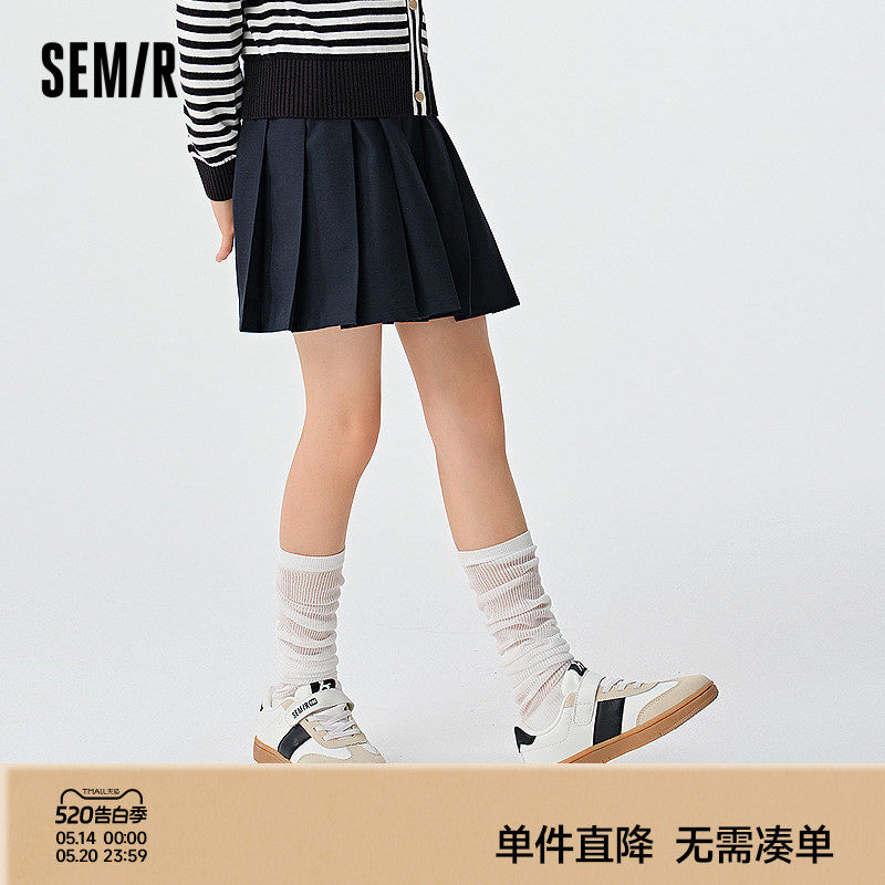 森马儿童短裙2025新款学院风百褶裙春季运动网球裙女童裙子百搭潮