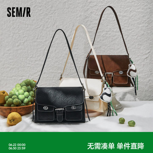 森马包包女剑桥包复古工装