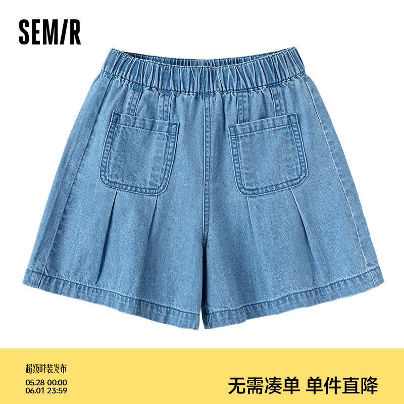 森马儿童短裤2025夏季新款纯棉牛仔裤女童裙裤宽松时尚百搭松紧腰
