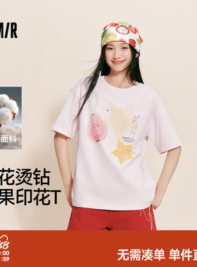 森马水果纯棉中长款短袖T恤女