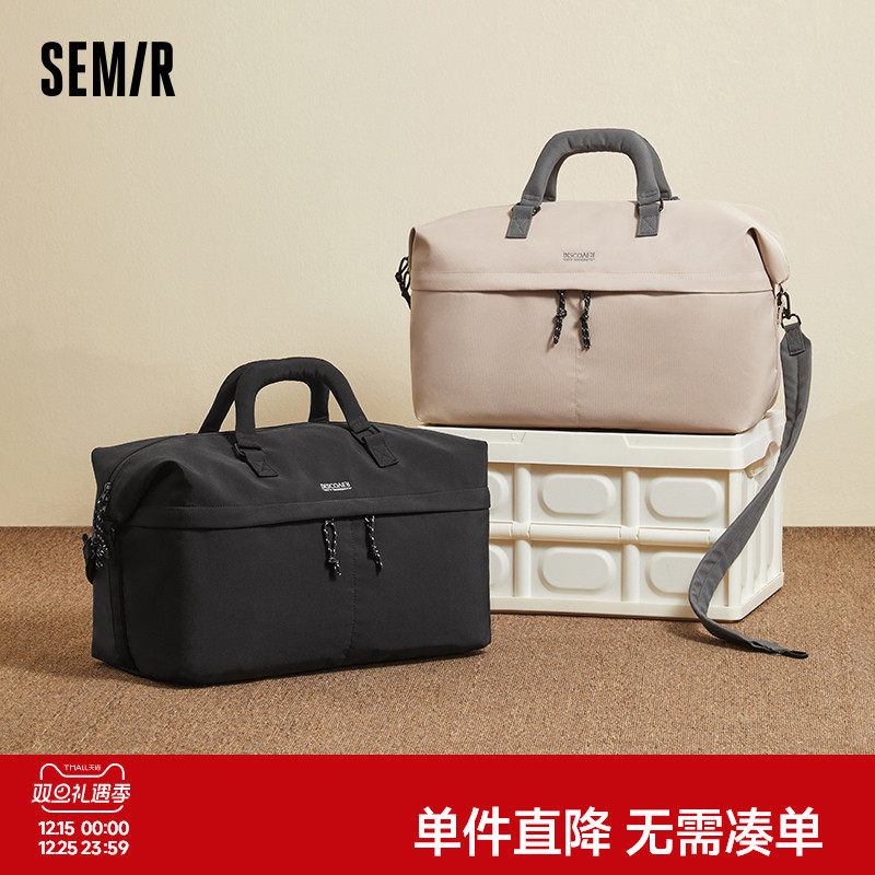 森马手提袋男大容量登机旅行单肩包情侣运动健身包学生行李收纳袋