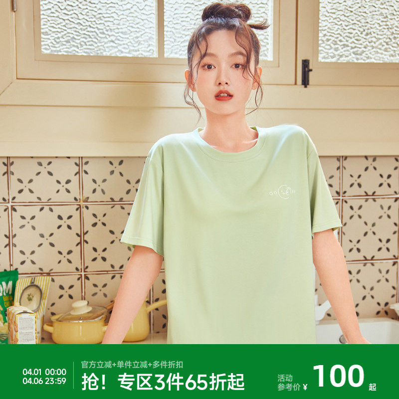 森马女士家居服套装夏季薄款棉可外穿内搭女生睡衣短袖短裤2026款