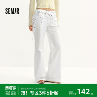 2026新款 波点三角巾宽松喇叭裤 个性 甜酷时尚 森马休闲裤 长裤 女夏季