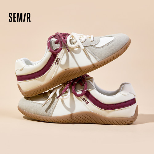 Semir女鞋复古平底时尚德训鞋