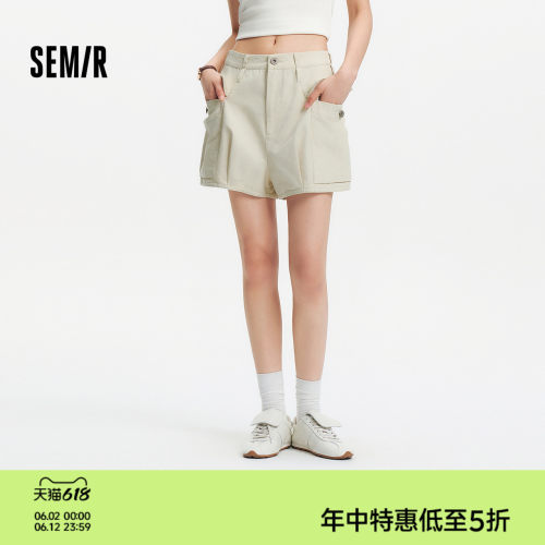 森马复古纯棉宽松工装休闲裤女