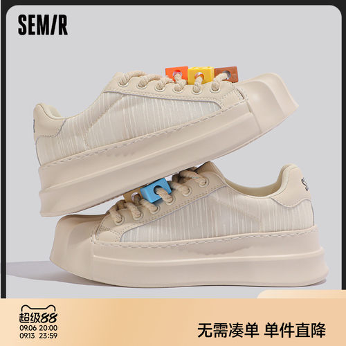 Semir女鞋帆布鞋女百搭小白鞋女