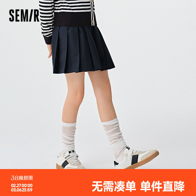 森马儿童短裙2025新款学院风百褶裙春季运动网球裙女童裙子百搭潮