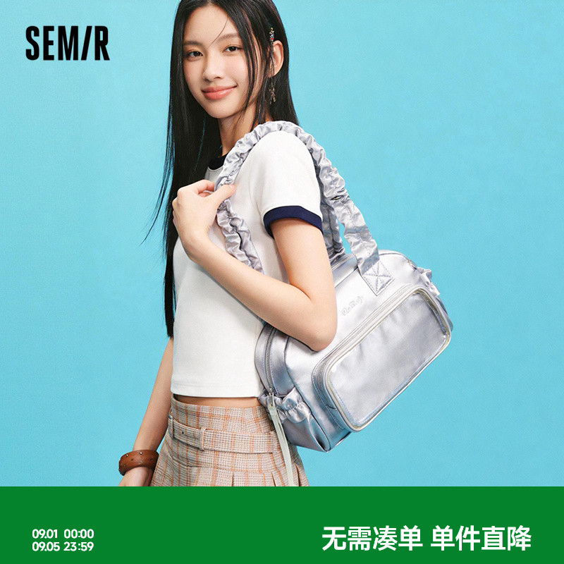 森马时尚精致手提单肩通勤痛包女图片